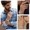 XSDSLS Mens Bracelets 3 Pcs Stainless Steel Silver Cuban Bracelet
