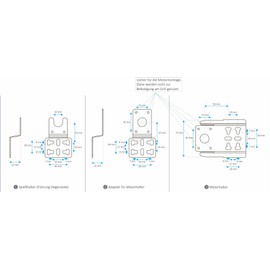 BBQ-Toro Universal Stainless Steel Holder Set for Barbecue Skewer Motor | Grill Motor Holder for Rotisserie | Grill Accessories for Gas Grill, Motor Mount
