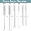 KUTO 12 Pcs Straw Cleaner Brush Kit with Nylon Bristles