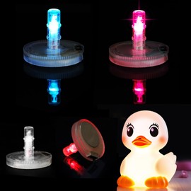 Web Launcher - Juego de 2 tiradores de cuerda de pato, enchufe de pato de plástico transparente, soporte de 7 modos luminosos de color para salpicadero de coche, soporte de pato para amantes del coche