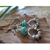 ♥ SPACER IM RING & HOWLITE STEINE ♥ einmalige Ohrringe