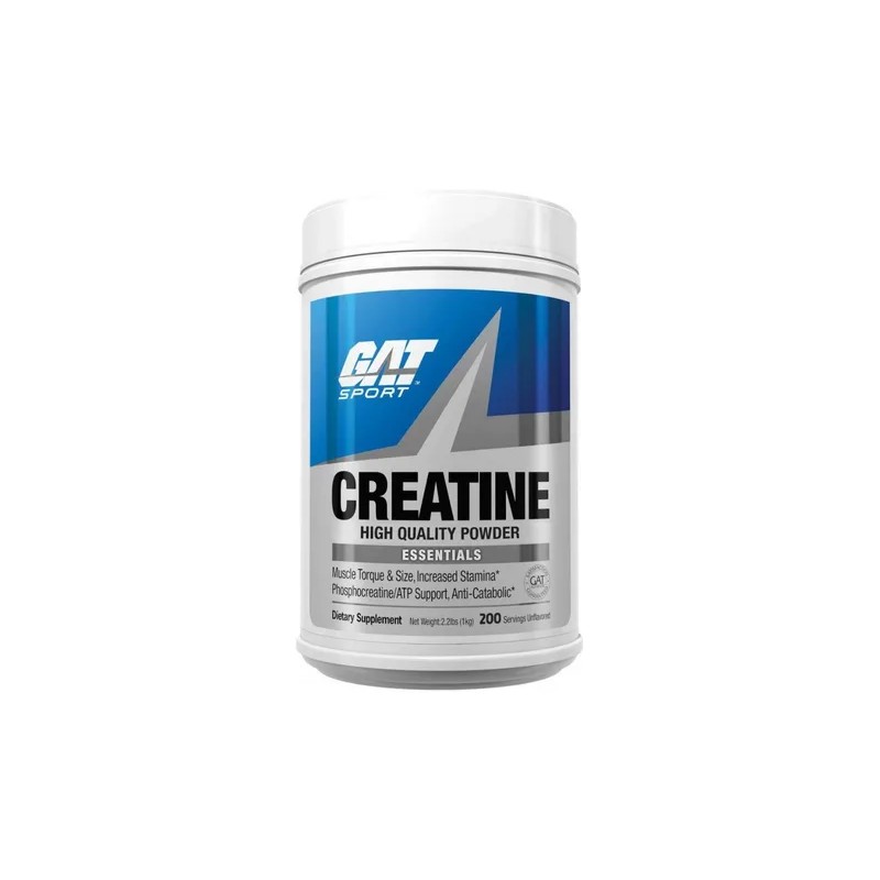 Bote Creatina Gat Creatina 1kg 200 Porciones Sin Sabor Polvo