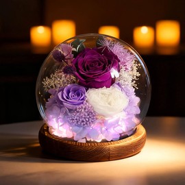 Gifts for Women, Flowers for Delivery Preserved Rose Forever Flower in Glass, Birthday Gifts for Mom 40 50 60th Women Grandma Wife Sister Christmas