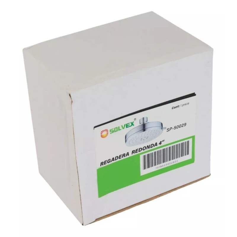 Solvex Regadera Para Baño Redonda Alta Presión Tipo Lluvia