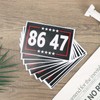 10pcs 8647 Stickers, Square Democratic Political Stickers Waterproof PVC Anti-Crime