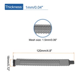 MECCANIXITY 12PCS Black PCI Slot Cover Dust Filter, Blanking Plate Ventilation Deflector Bracket Expansion with Mesh for Computer Cases