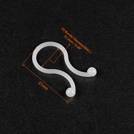 sourcing map Twist Lock Cable Ties Nylon U Shape Space Saving White 12.2 mm Diameter Pack of 50