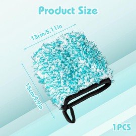 1Pcs Car Wash Mitt Plush Microfibre Wash Mitt Alloy Wheel Brush Green Cleaning Mitt Cars Cleaning Mitt Glove Clay Mitt for Car Detailing