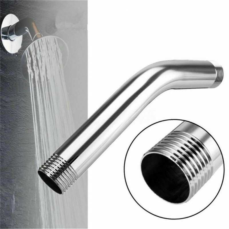 HIQIU Shower Head Extension G1/2 Inch 15 cm Stainless Steel