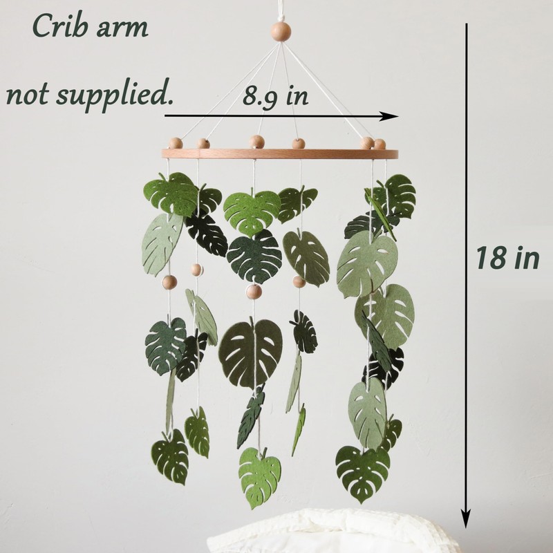Green Leaf Mobile for Crib Mobile Forest Baby Mobile Green