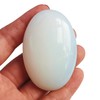 Manekieko Natural Yellow Jade Worry Stones Oval Palm Pockets Healing