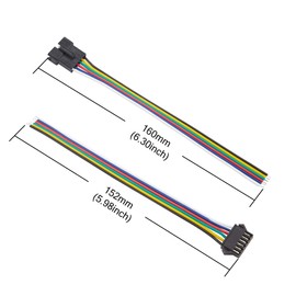 ACTOO 6 Pin JST SM Connector LED Power Male to Female SM Terminal Wire Cable Adapter for 5050 RGBWW LED Light Strip (10 Pair)