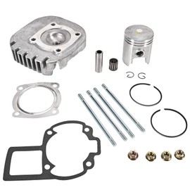 Hauertzx 50mm Cylinder Piston Ring Kits Gaskets Cylinder Gasket Head Kit Compatible with Suzuki QuadSport LT80 Kawasaki KFX80 11210-40B01 11111-40B00 1987-2006