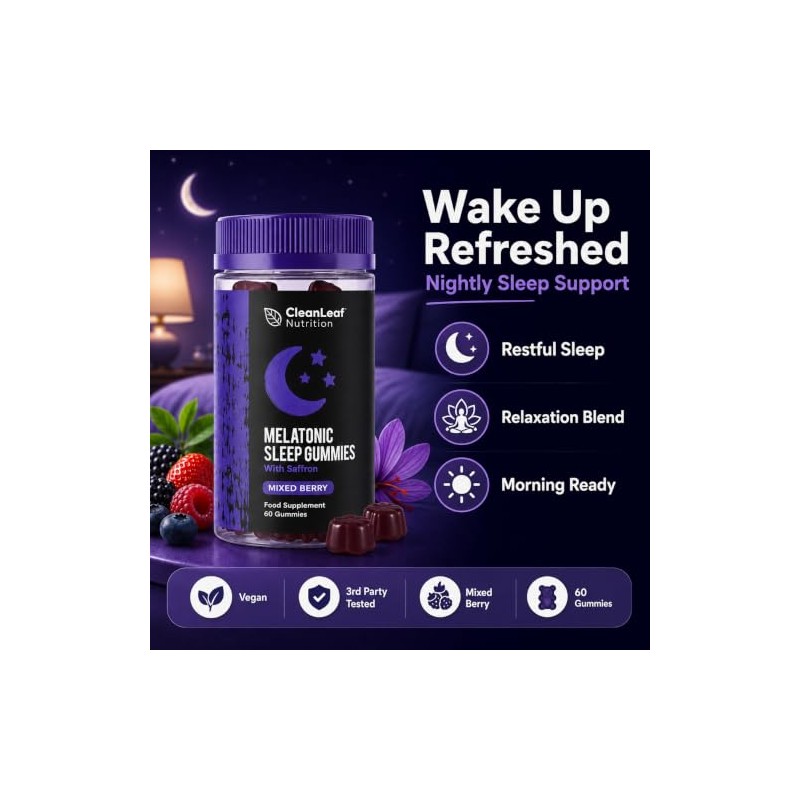 Twin Pack Natural Sleep Support Gummies for Adults - Formula