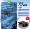 Heavy Duty Universal Square/Round Rail Downrigger Mount for Cannon(Black)