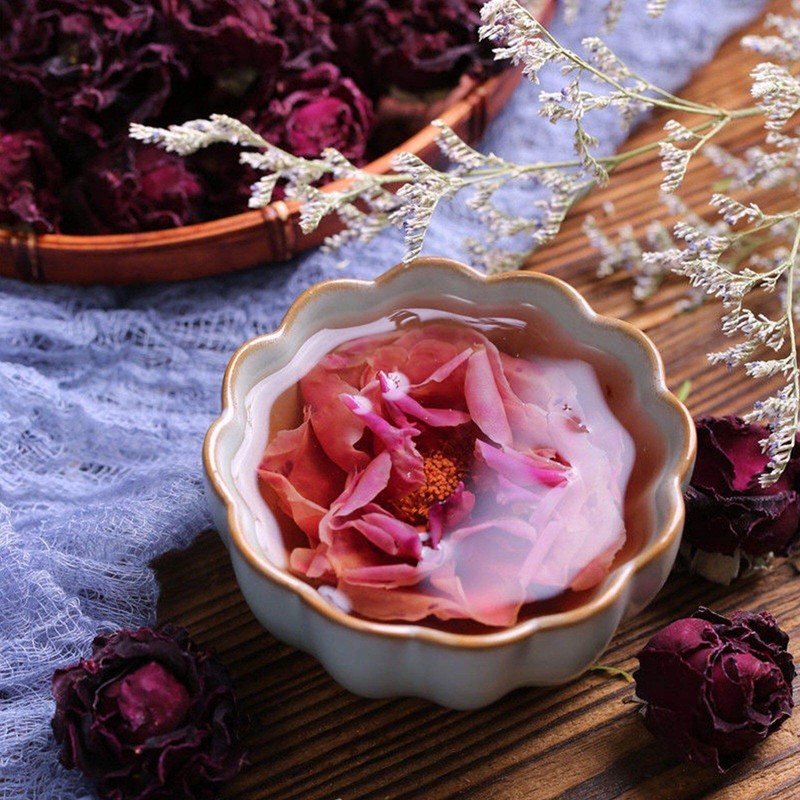 CoolCrafts Dried Rose Buds Edible Fragrant Dried Flowers for Tea,