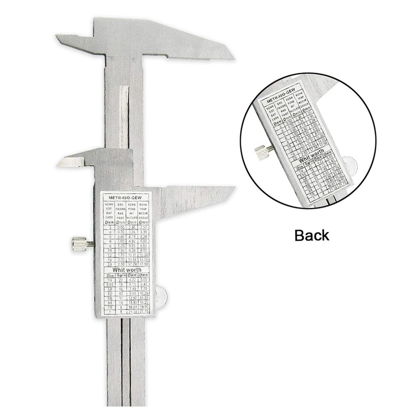 Simhevn Vernier Caliper, 0-6 pulgadas/0-150 mm, calibre de micrómetro manual,
