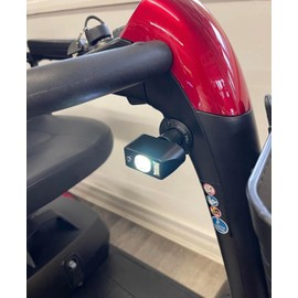 XLR USB Phone Charger with Light for Pride GoGo Colt Mobility Scooter, Black, Integrated LED Illumination, Universal Compatibility