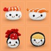 4 PCS Sushi Crochet Kit for Beginners, Starter Crochet Kit,