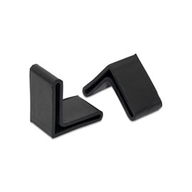 Flyshop Metal Porch Gliders L Shaped Durable Thick Rubber Angle Iron Foot Pads 4 Pcs, 1-9/16" x 1-9/16", 40mm x 40mm