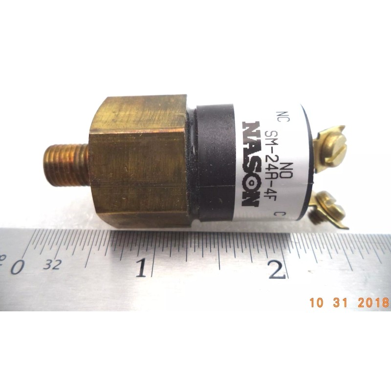 Nason SPST-NO 1/8" NPT Male Brass Low Oil Pressure Switch,
