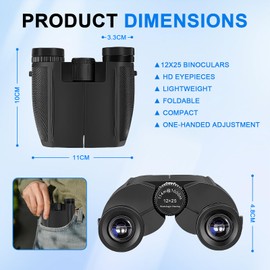 flintronic 20 x 50 Compact Binoculars, HD Binoculars for Children and Adults with Carry Bag, Carrying Strap, Large Eyepiece, Easy Focus Binoculars for Bird Watching, Concerts, Hiking, Travel, Hunting