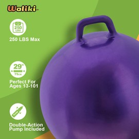 WALIKI Hopper Ball for Adults | 29" Purple Jumping Toy | Hippity Hop | Fun Outdoor Game for Parties & Family Activities