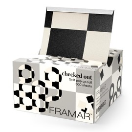 FRAMAR Framar Checked Out Embossed Pop Up Hair Foil - Hair Foils for Highlighting, Foils for Highlights, Hairdressing Foil for Hair Highlights, Foils Sheets, Hair Foils for Colouring C 500 Sheets