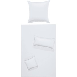 Erwin Müller Landshut Bed Linen with Envelope Closure Mako Satin White with Envelope Closure Size 135 x 200 cm (40 x 80 cm)