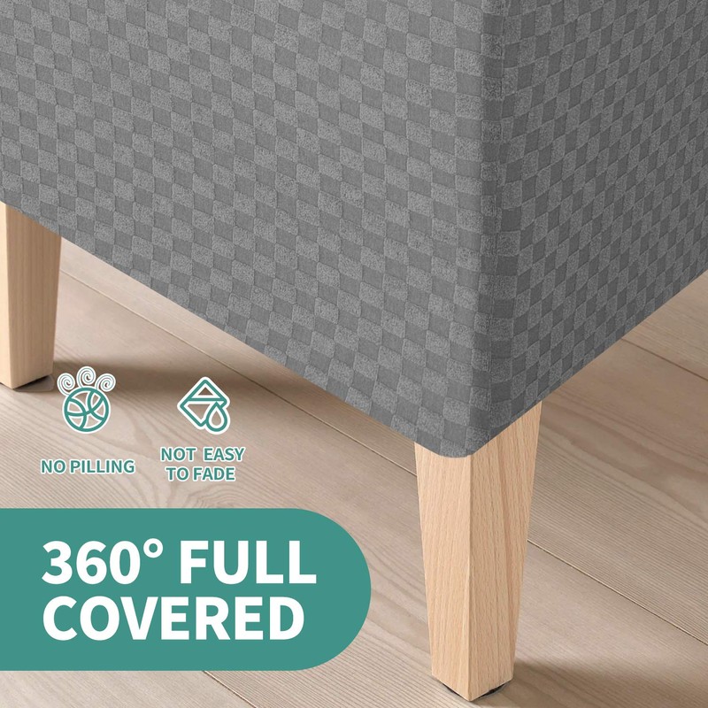 YEMYHOM Ottoman Cover Latest Jacquard Design High Stretch Folding Storage
