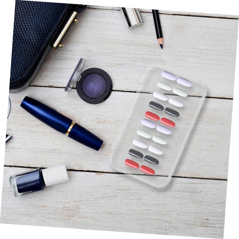 Healeved 12pcs Press On Nail Container: French Tip Organizer Display