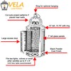 Vela Lanterns 12" Black Metal Moroccan Decorative LED Fairy Lights