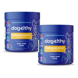 Dogelthy Pack De 2 Multivitamínicos 20 En 1 Para Perros 270g