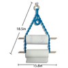 Simelecor Blue Macrame Paper Towel Holder Holds 2 Roles Wall