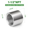 TAISHER 2PCS 304 Stainless Steel Cast Pipe Fitting, Coupling, 1-1/2"