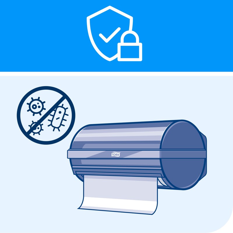 Tork Wall Mounted Paper Roll Dispenser Black W5, Covered Roll