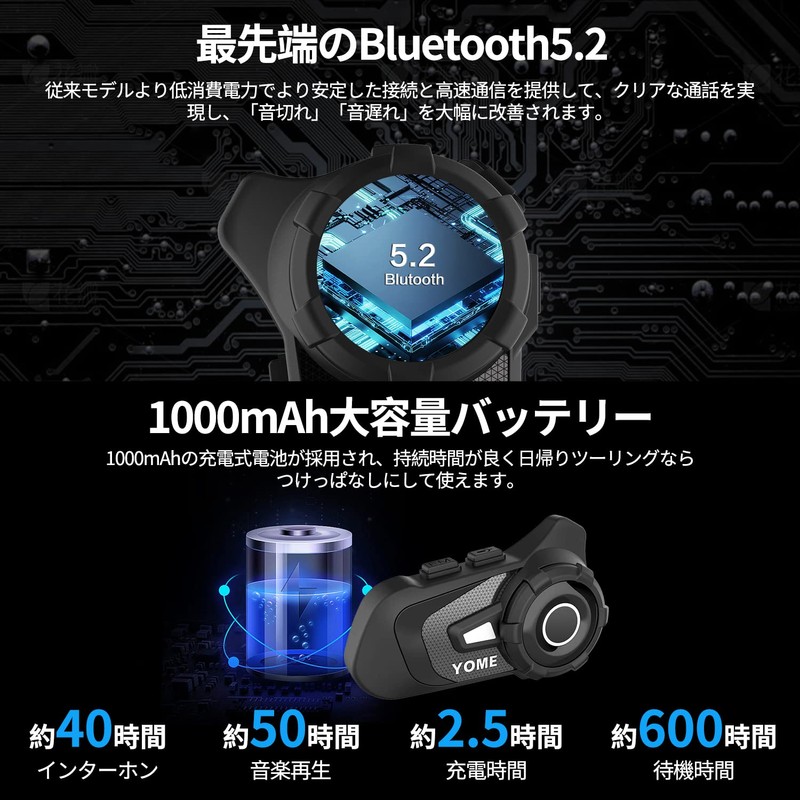 YOME Bike Income (Up to 10 People Simultaneous Calls, 40