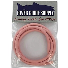 River Guide Supply Latex Tubing 10 FEET Tacklecraft Snubbers Hook Tubing (Pale Pink, 7/32)