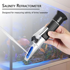 Seawater Salinity Refractometer,V-Resourcing Automatic Temperature Compensation Sea Water Salinity Measurer for Aquarium, Hydrometer, 0-100ppt & 1.000-1.070 Salinity Specific Gravity