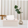 Mobestech Rectangular Tissue Box Cover Holder Elegant PU Leather Napkin