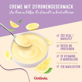 Gerlinéa - Schlankheits-Mahlzeit-Creme - Vollständiger und schneller Mahlzeitenersatz - Geschmack: Zitrone - 540 g