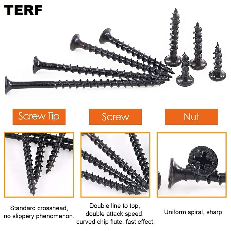 TERF® Drywall Coarse Thread Sharp Point Screws 4.8 X 120mm