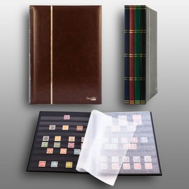 Prophila 16 Black Pages A4 Stamp Pocket Book Brown Cover