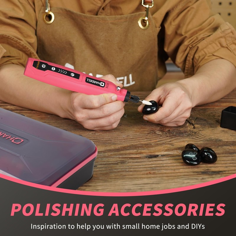 HARDELL Mini Cordless Rotary Tool, 5-Speed 3.7V Rechargeable Rotary Tool