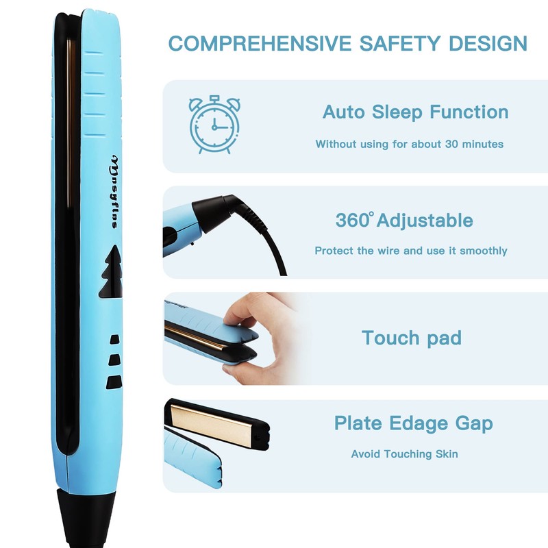 Mnsyflns 2 in 1 Hair Straightener & Curler – 15s