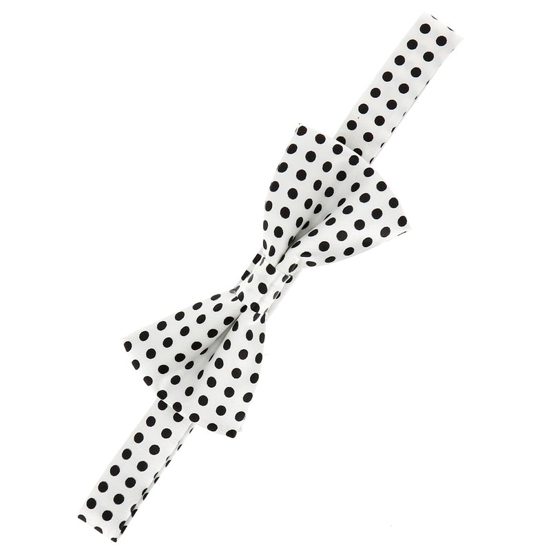 cravateSlim White and Black polka dots Bow Tie