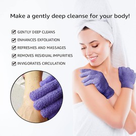 Evridwear- Piel fresca: usa estos guantes exfoliantes para exfoliar de manera suave y eficaz las capas de piel muerta e impurezas de la superficie del cuerpo. Enjabónate con tu gel de baño o jabón fav
