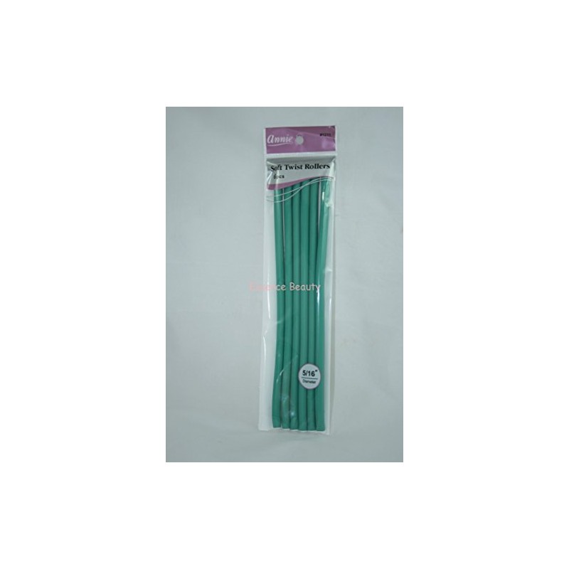Annie 01211 Soft Twist Rollers, Green, 6 Count