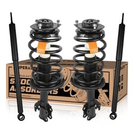 KUIPERAUTO 4PCS Front and Rear Struts Shocks Absorbers Compatible for 2004-2010 Toyota Sienna 172363 172364 344480