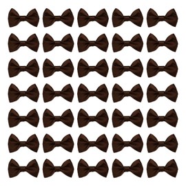 uxcell 200pcs Mini Tie Bows 1.5 Inch Small Tiny Bowknot, Dark Brown Ribbon Bows for DIY Crafts, Sewing Appliques, Gifts Ornament, Scrapbooking, Belts, Hair Clips Decoration